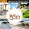 Costway 2PCS Acacia Wood Patio Rocking Chair Set Cushioned Coffee Table